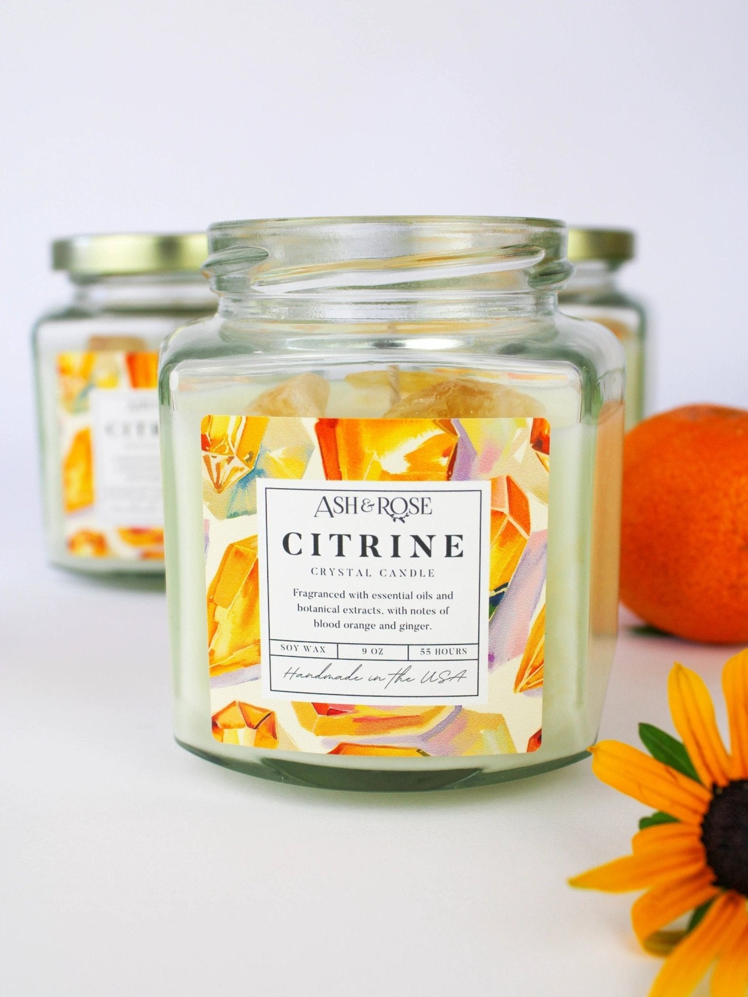 Crystal Candle by Ash & Rose