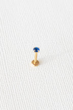 Crystal Flat Back Stud in Blue by Rose & Clay