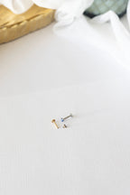 Crystal Flat Back Stud in Blue by Rose & Clay