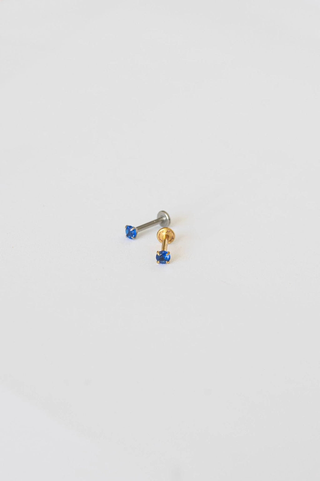 Crystal Flat Back Stud in Blue by Rose & Clay