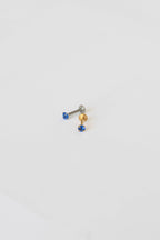 Crystal Flat Back Stud in Blue by Rose & Clay