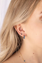 Crystal Flat Back Stud in Blue by Rose & Clay
