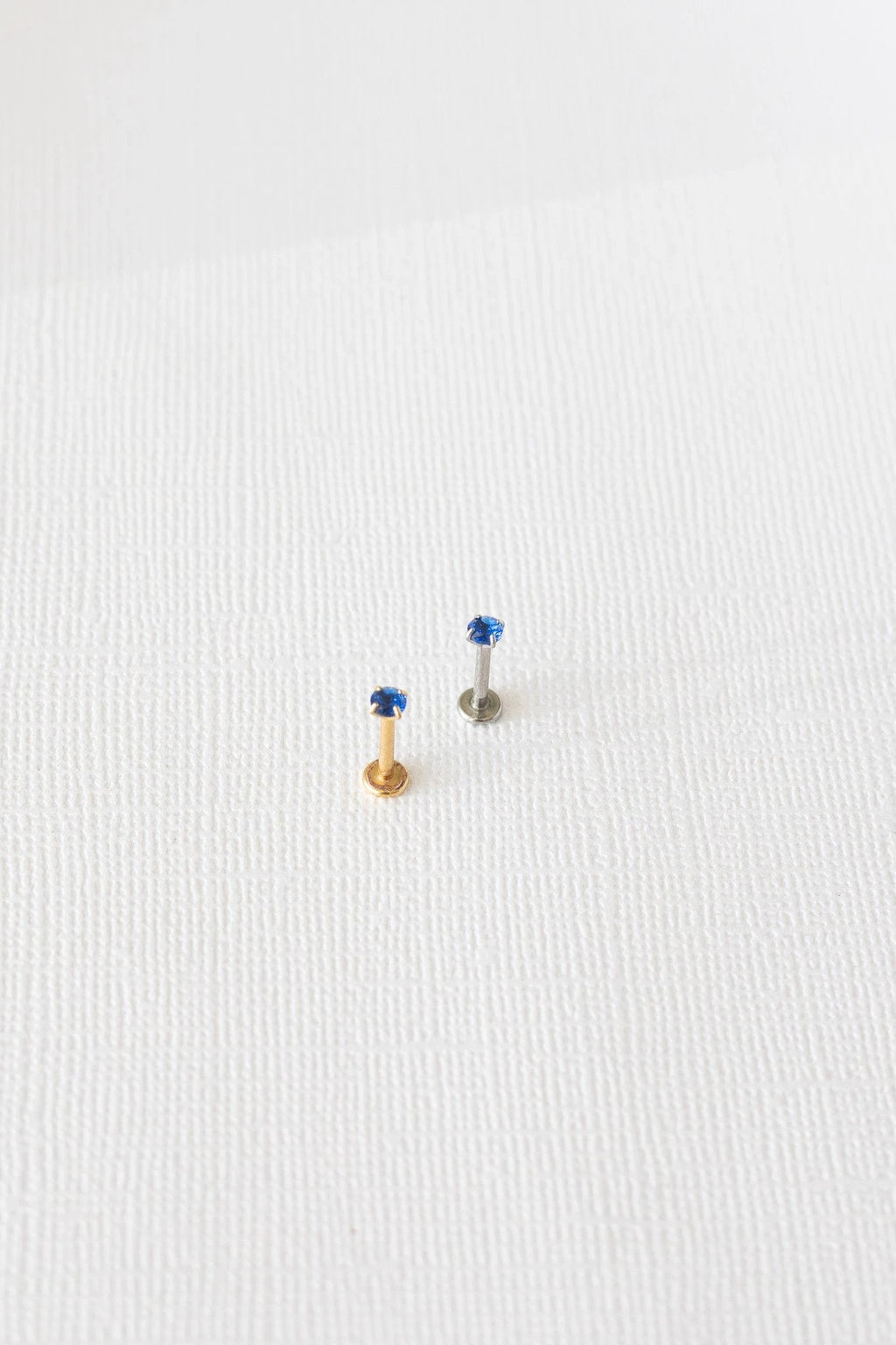 Crystal Flat Back Stud in Blue by Rose & Clay