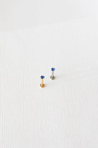 Crystal Flat Back Stud in Blue by Rose & Clay