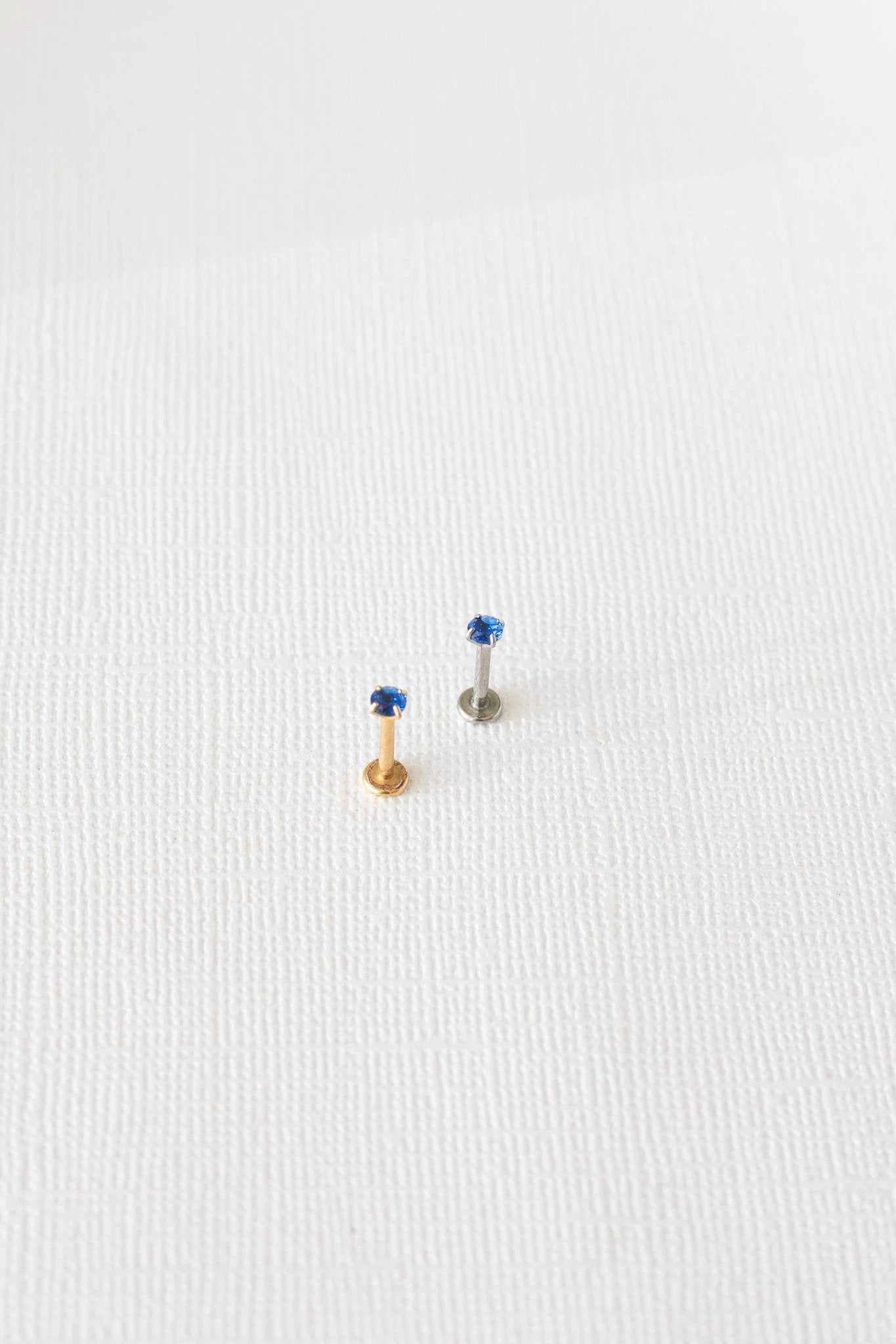Crystal Flat Back Stud in Blue by Rose & Clay