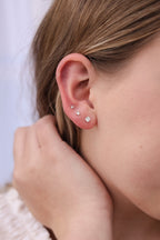 Crystal Flat Back Stud leave in La Vie Bien Crystal Flat Back Stud