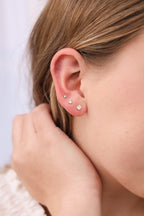 Crystal Flat Back Stud leave in La Vie Bien Crystal Flat Back Stud