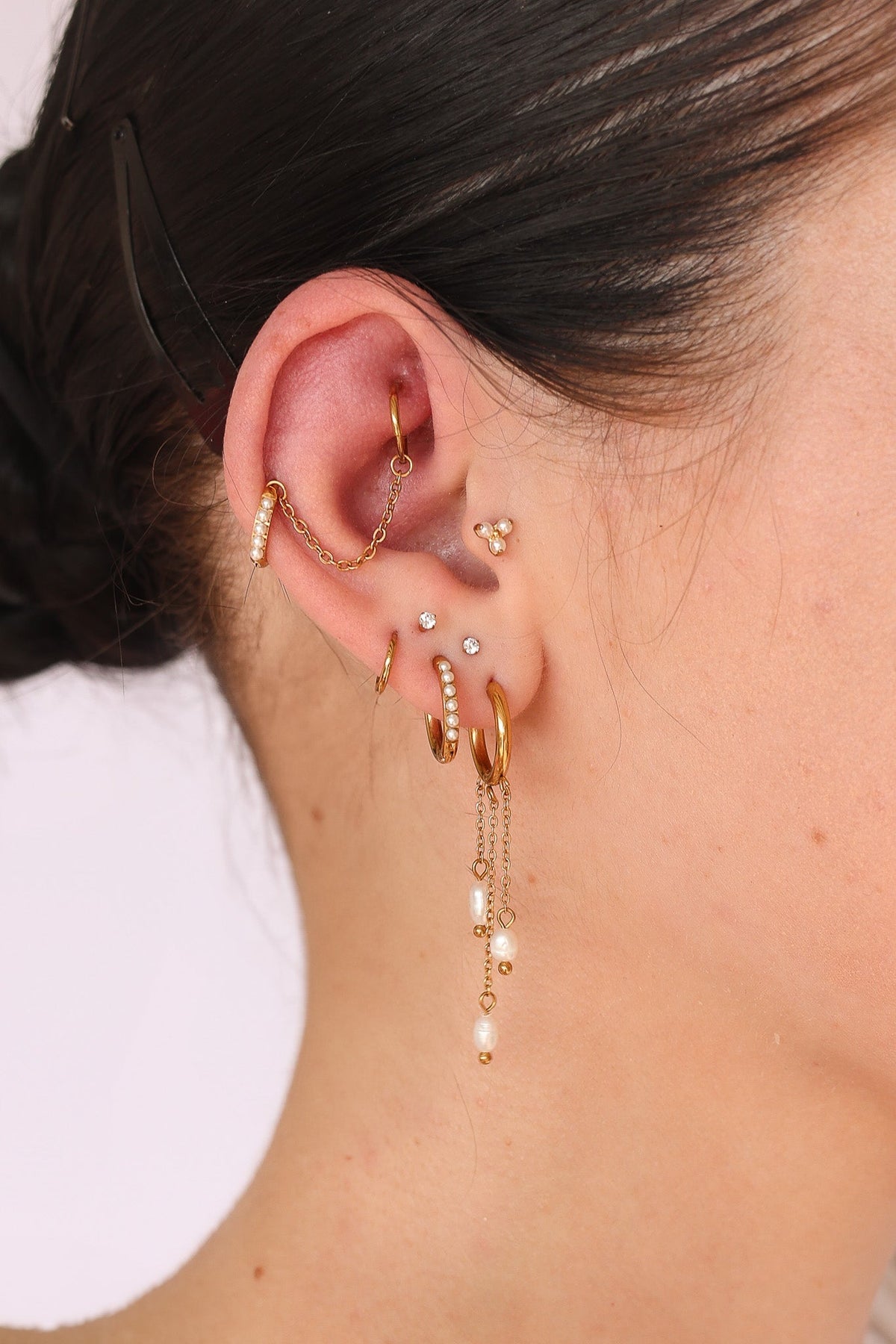Crystal Flat Back Stud leave in La Vie Bien Crystal Flat Back Stud