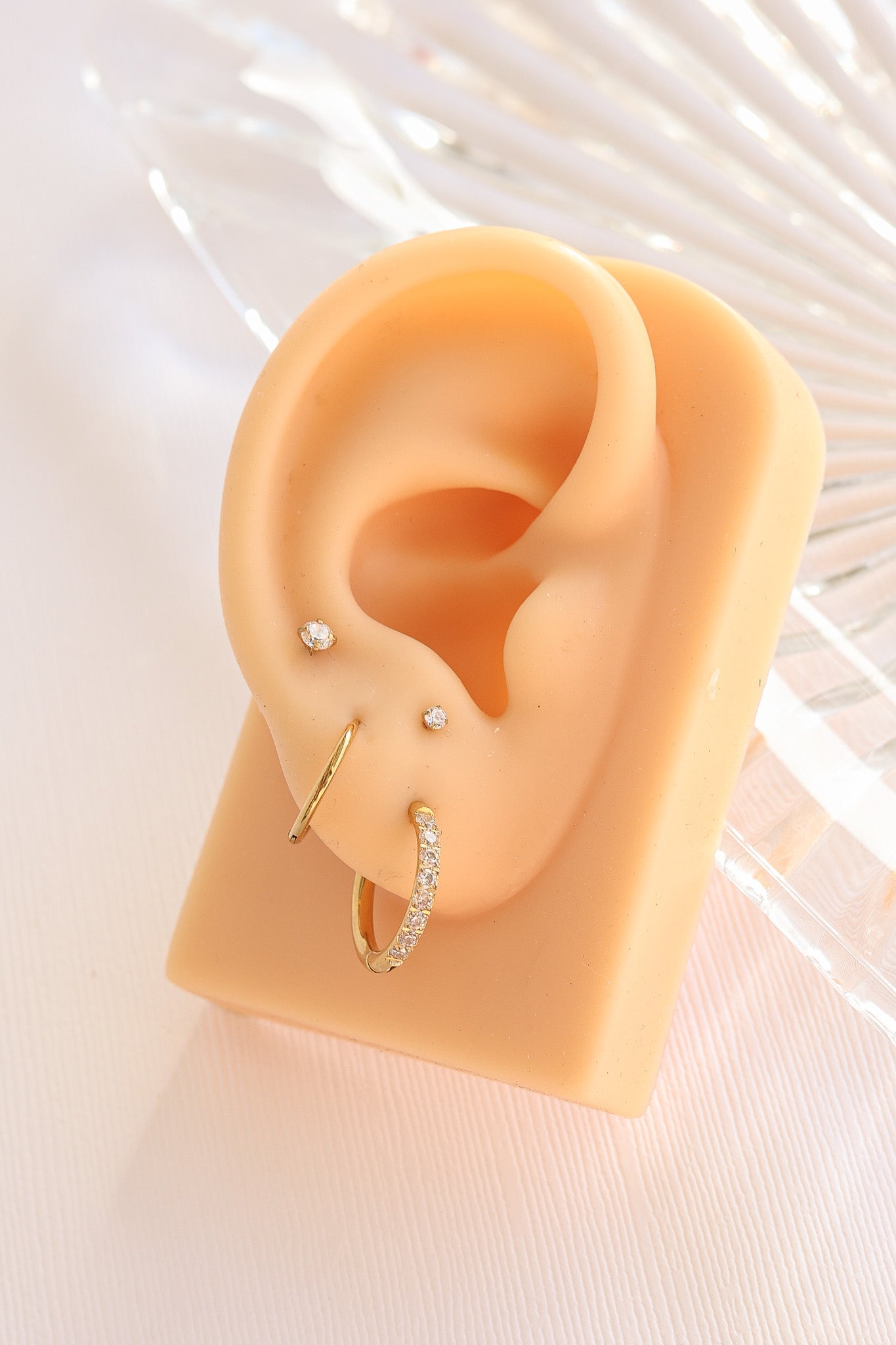 Crystal Flat Back Stud leave in La Vie Bien Crystal Flat Back Stud
