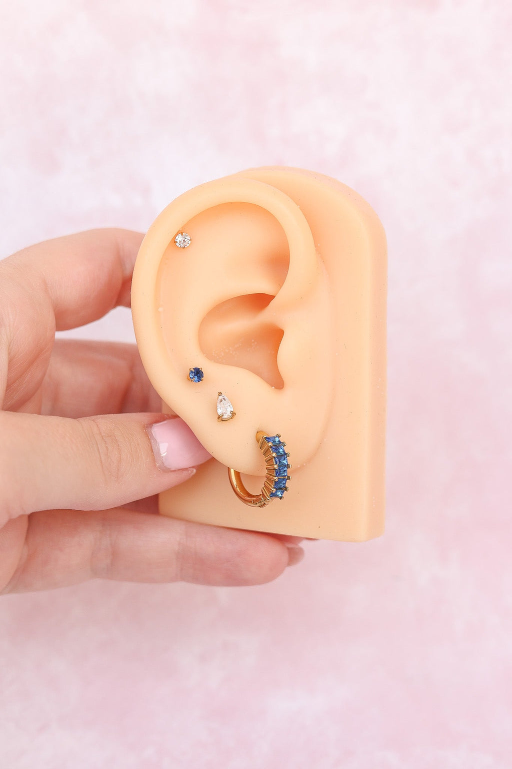 Crystal Flat Back Stud leave in La Vie Bien Crystal Flat Back Stud