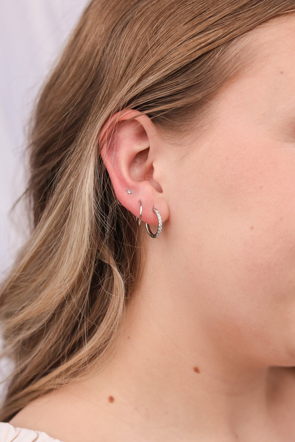 Crystal Flat Back Stud leave in La Vie Bien Crystal Flat Back Stud