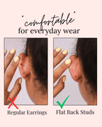 Crystal Flat Back Stud leave in La Vie Bien Crystal Flat Back Stud