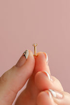 Crystal Flat Back Stud leave in La Vie Bien Crystal Flat Back Stud