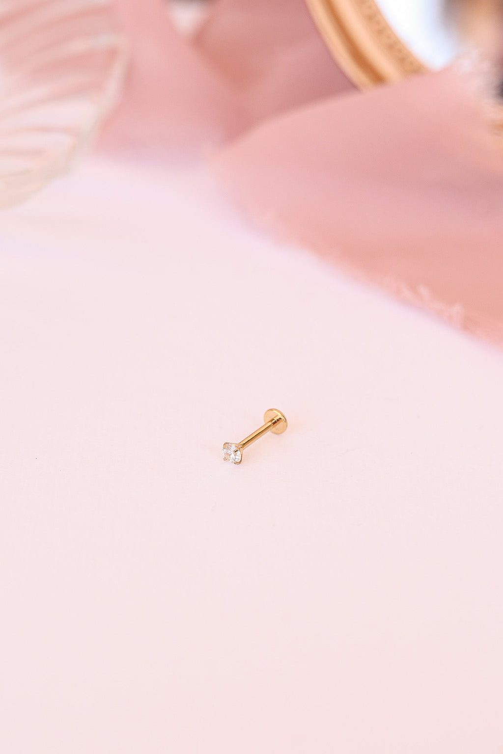 Crystal Flat Back Stud leave in La Vie Bien Crystal Flat Back Stud