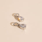 Crystal Pear Huggie Hoop Charms La Vie Bien Crystal Pear Huggie Hoop Charms