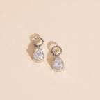Crystal Pear Huggie Hoop Charms La Vie Bien Crystal Pear Huggie Hoop Charms