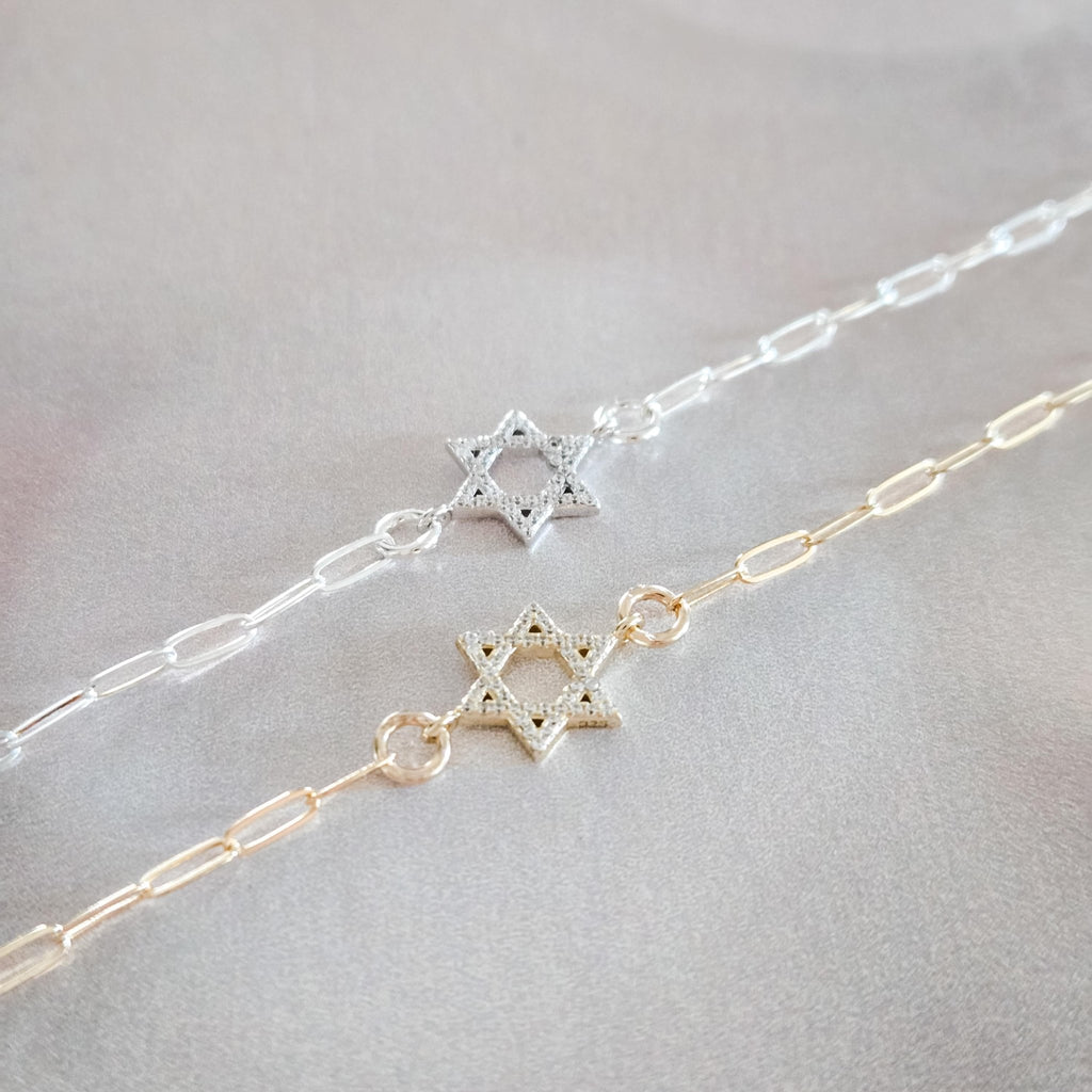 Crystal Personalized Magen David Bracelet Bracelets La Vie Bien Crystal Personalized Magen David Bracelet