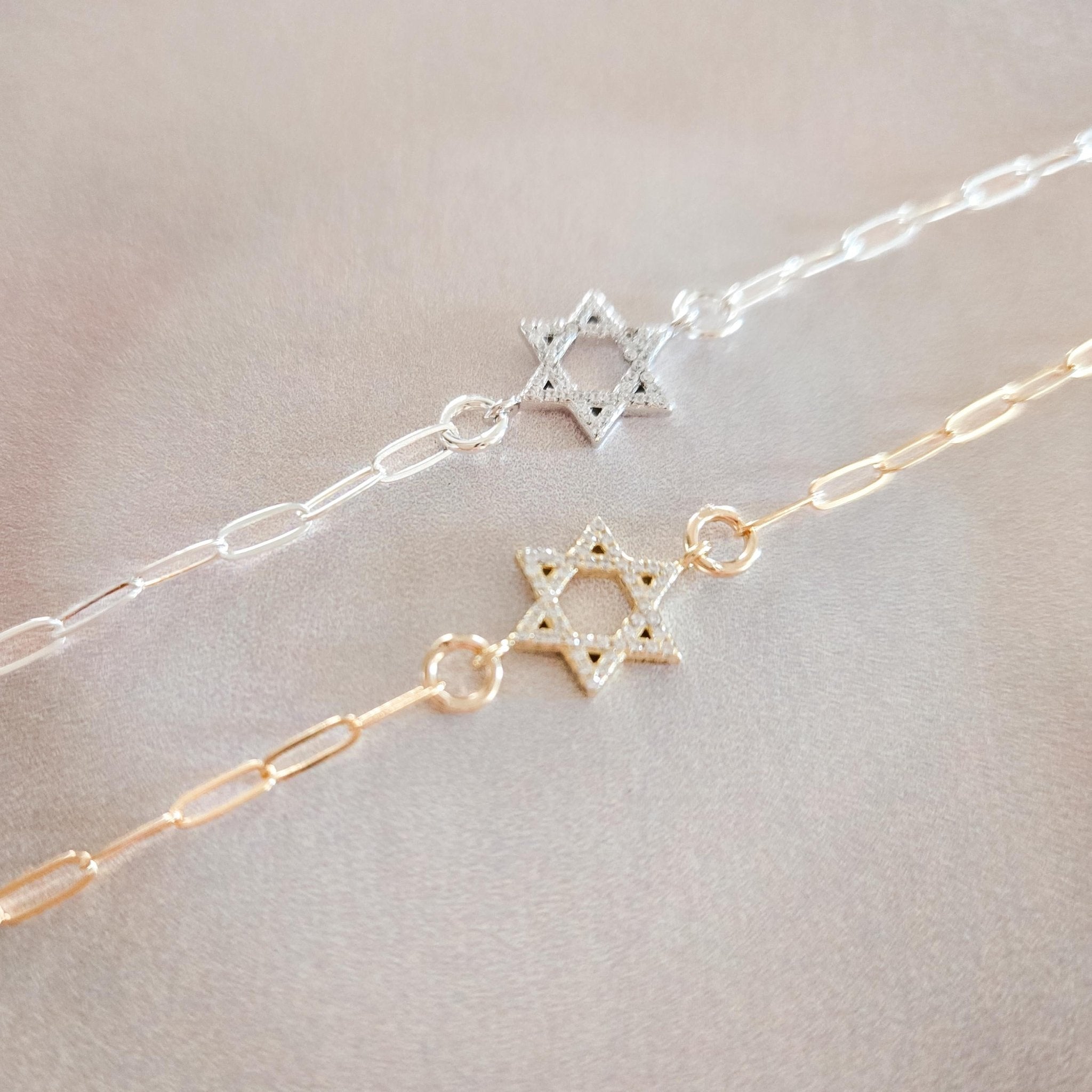 Crystal Personalized Magen David Bracelet Bracelets La Vie Bien Crystal Personalized Magen David Bracelet