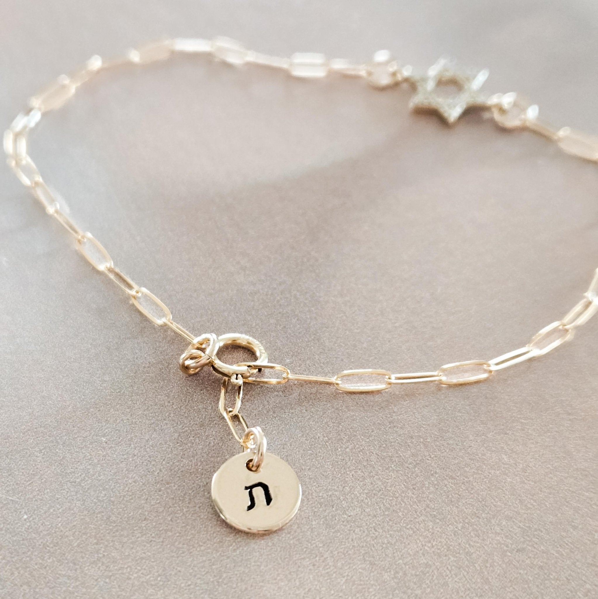 Crystal Personalized Magen David Bracelet Bracelets La Vie Bien Crystal Personalized Magen David Bracelet