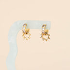 Crystal Sun Chunky Huggie Hoop Charms La Vie Bien Crystal Sun Chunky Huggie Hoop Charms