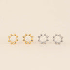 Crystal Sun Chunky Huggie Hoop Charms La Vie Bien Crystal Sun Chunky Huggie Hoop Charms