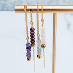 Crystal Threader Earrings Earrings La Vie Bien Crystal Threader Earrings
