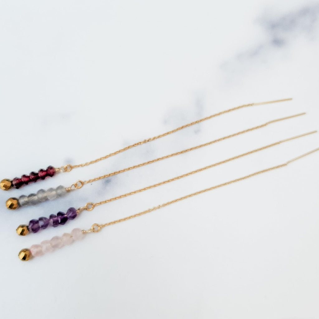 Crystal Threader Earrings Earrings La Vie Bien Crystal Threader Earrings