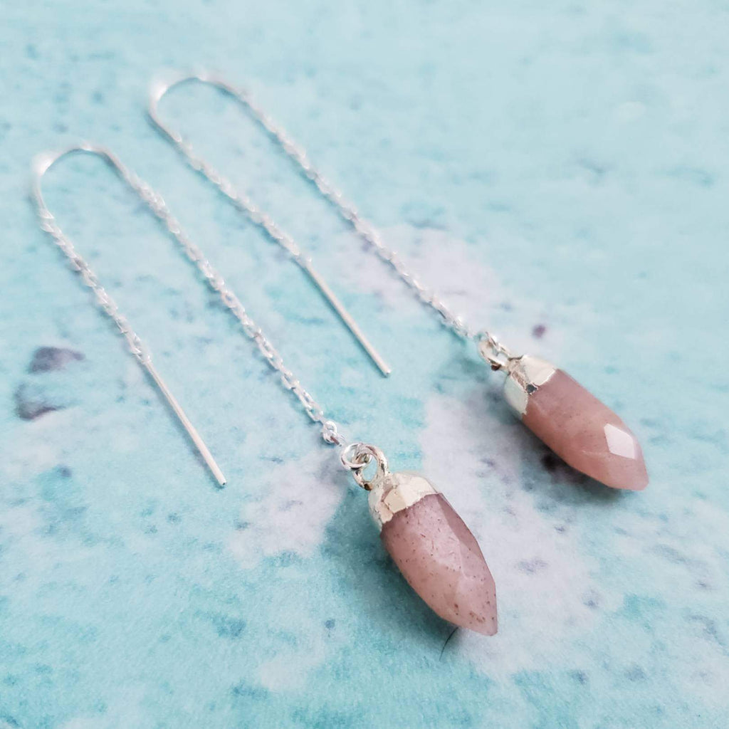 Crystal Threader Long Dangle Statement Earrings Crystal Earrings La Vie Bien Crystal Threader Long Dangle Statement Earrings