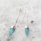 Crystal Threader Long Dangle Statement Earrings Crystal Earrings La Vie Bien Crystal Threader Long Dangle Statement Earrings