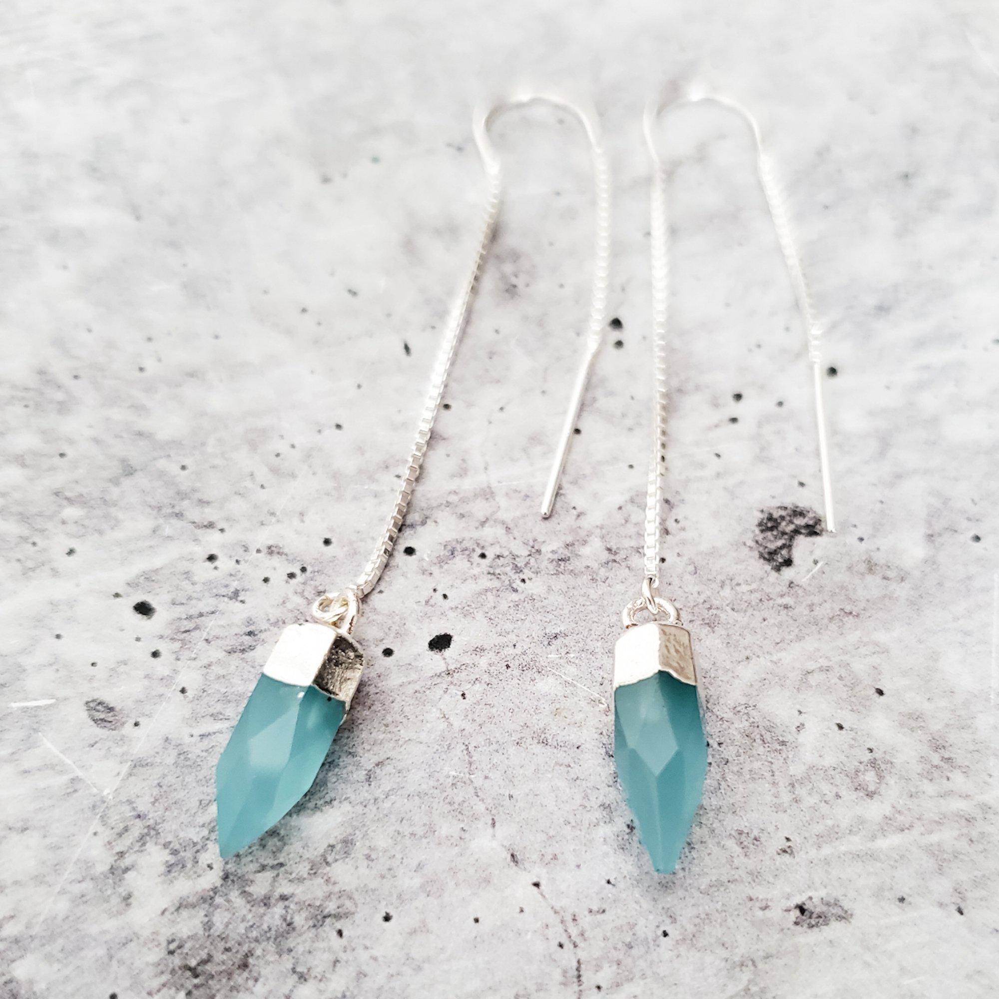 Crystal Threader Long Dangle Statement Earrings Crystal Earrings La Vie Bien Crystal Threader Long Dangle Statement Earrings