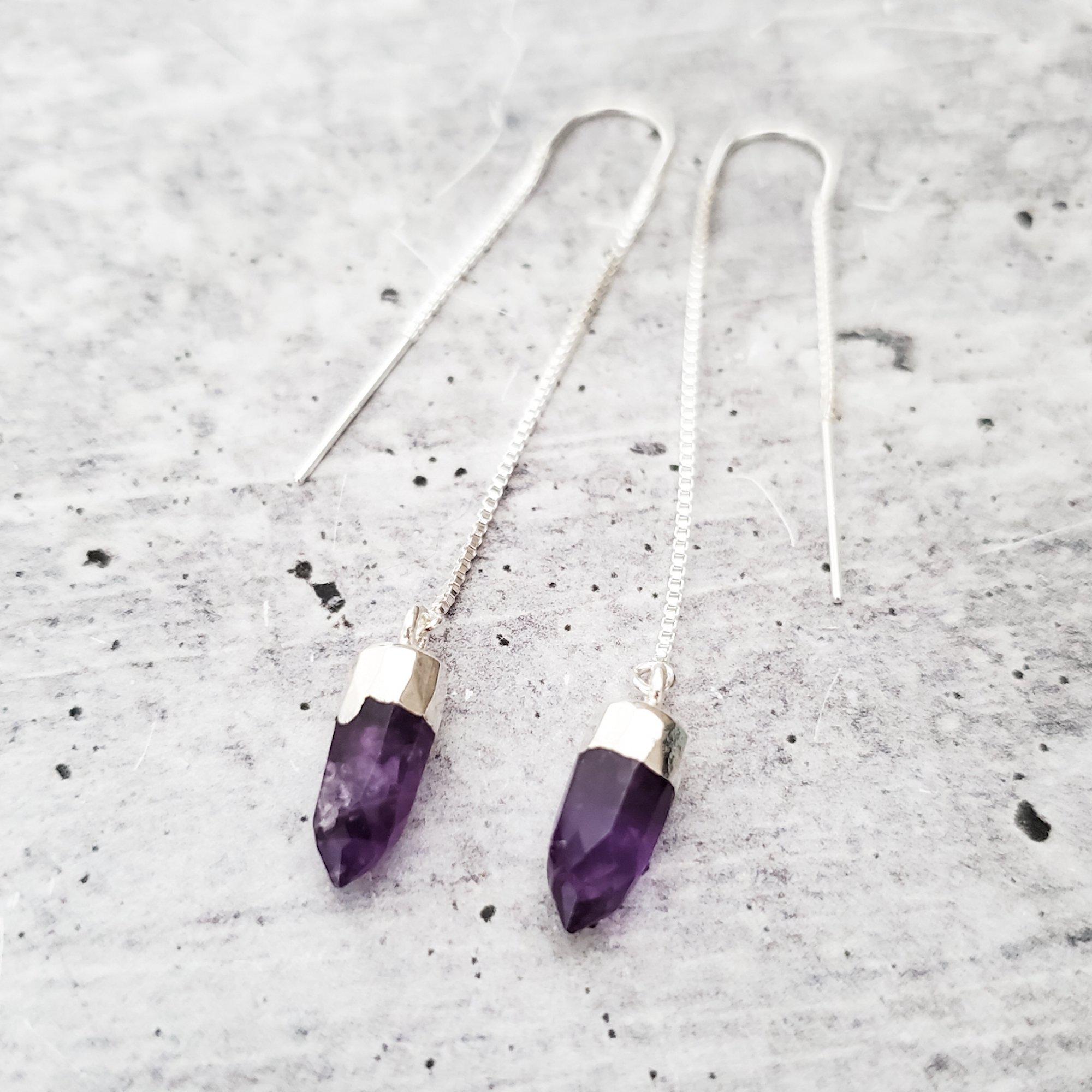 Crystal Threader Long Dangle Statement Earrings Crystal Earrings La Vie Bien Crystal Threader Long Dangle Statement Earrings