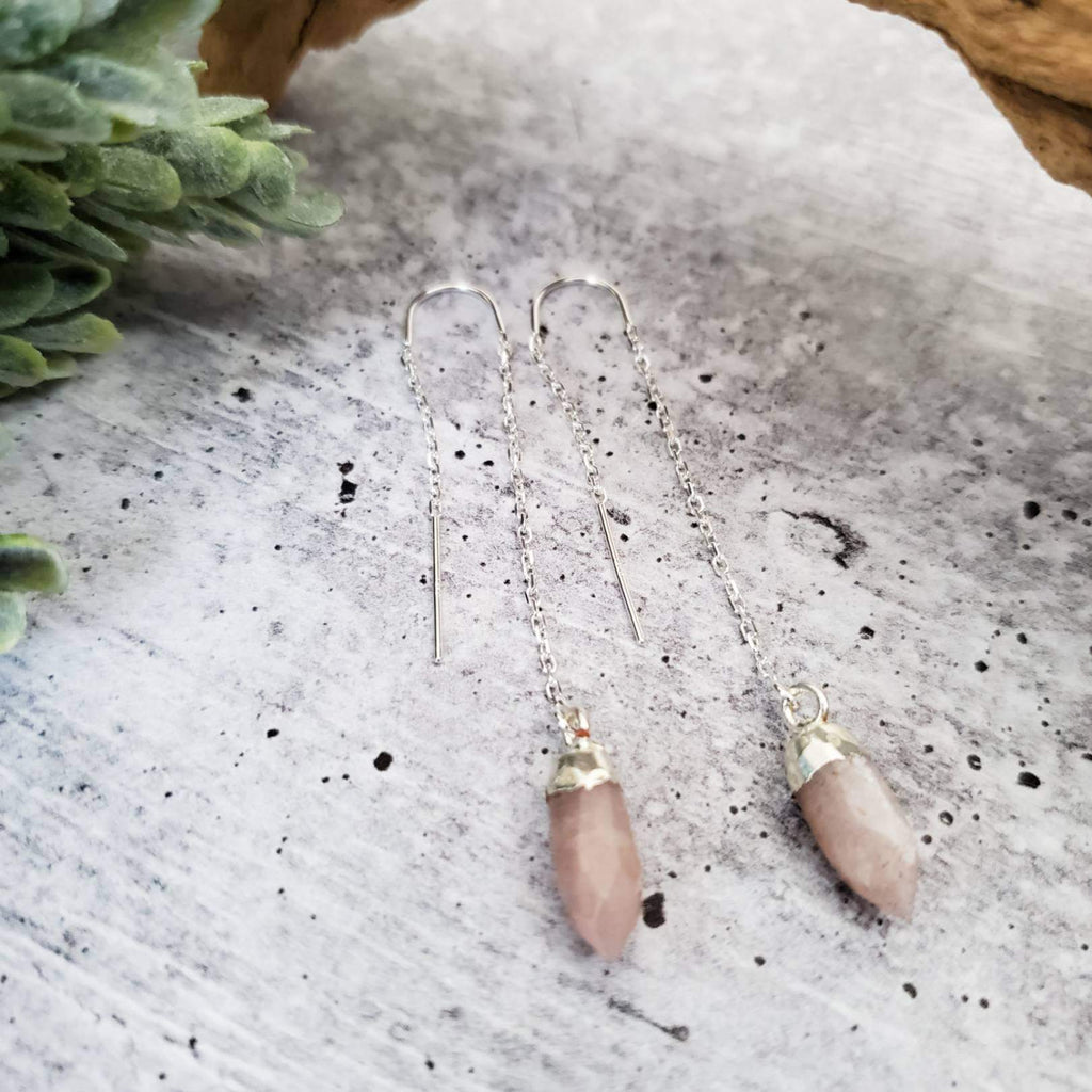 Crystal Threader Long Dangle Statement Earrings Crystal Earrings La Vie Bien Crystal Threader Long Dangle Statement Earrings