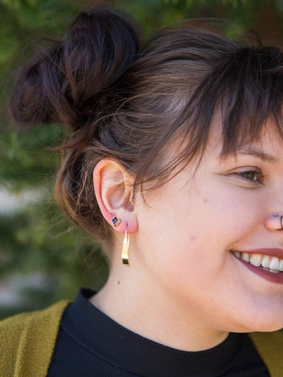 Crystal Waters Studs - Brass by Fair Anita