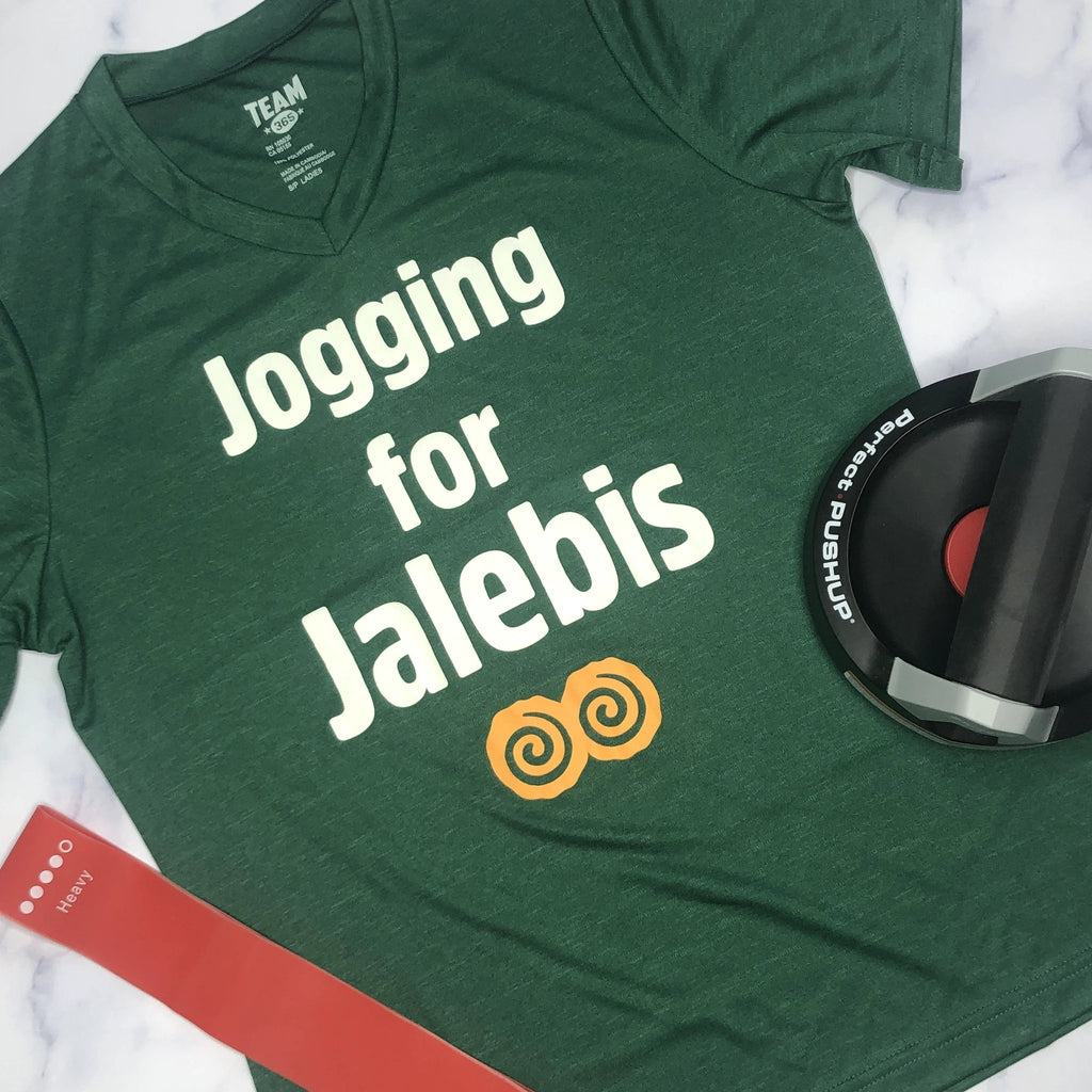 Jogging for Jalebis V-Neck by Modern Desi