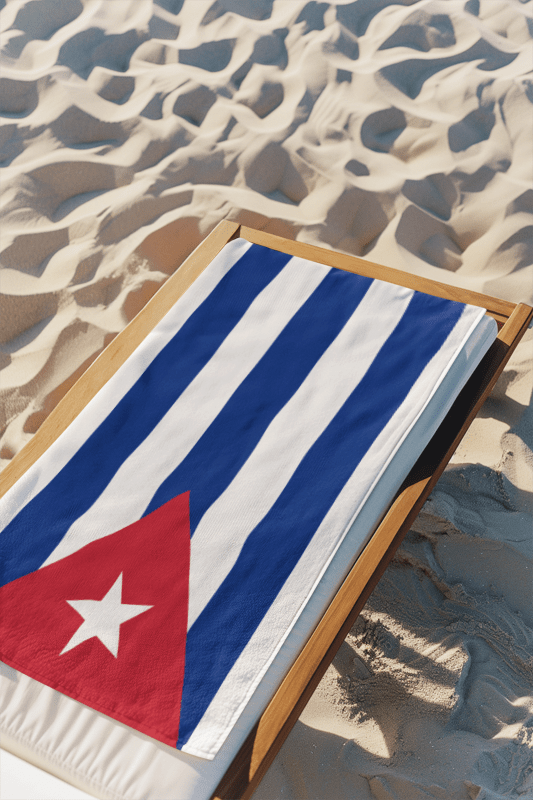 Cuba Flag Beach Towel Beach Towel (Generic Brand) La Vie Bien Cuba Flag Beach Towel