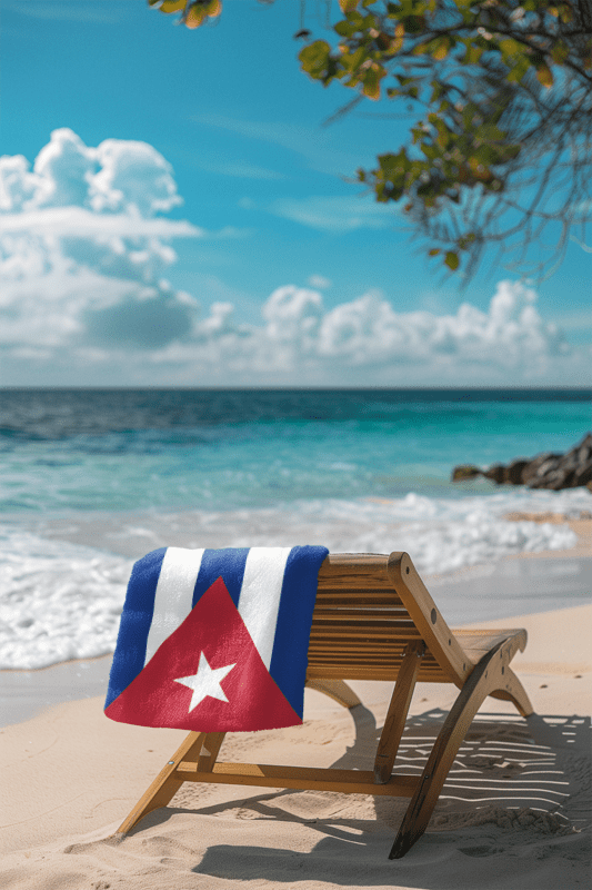 Cuba Flag Beach Towel Beach Towel (Generic Brand) La Vie Bien Cuba Flag Beach Towel