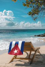 Cuba Flag Beach Towel Beach Towel (Generic Brand) La Vie Bien Cuba Flag Beach Towel