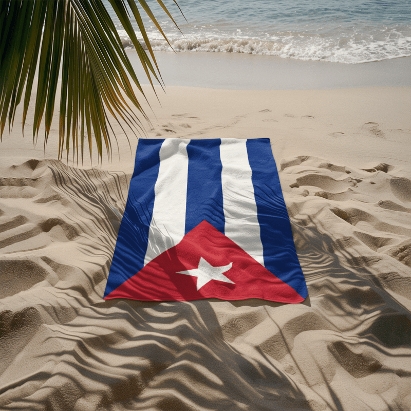 Cuba Flag Beach Towel Beach Towel (Generic Brand) La Vie Bien Cuba Flag Beach Towel