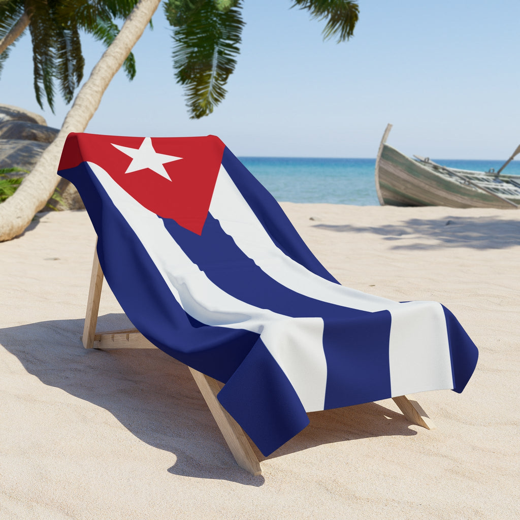 Cuba Flag Beach Towel Beach Towel (Generic Brand) La Vie Bien Cuba Flag Beach Towel