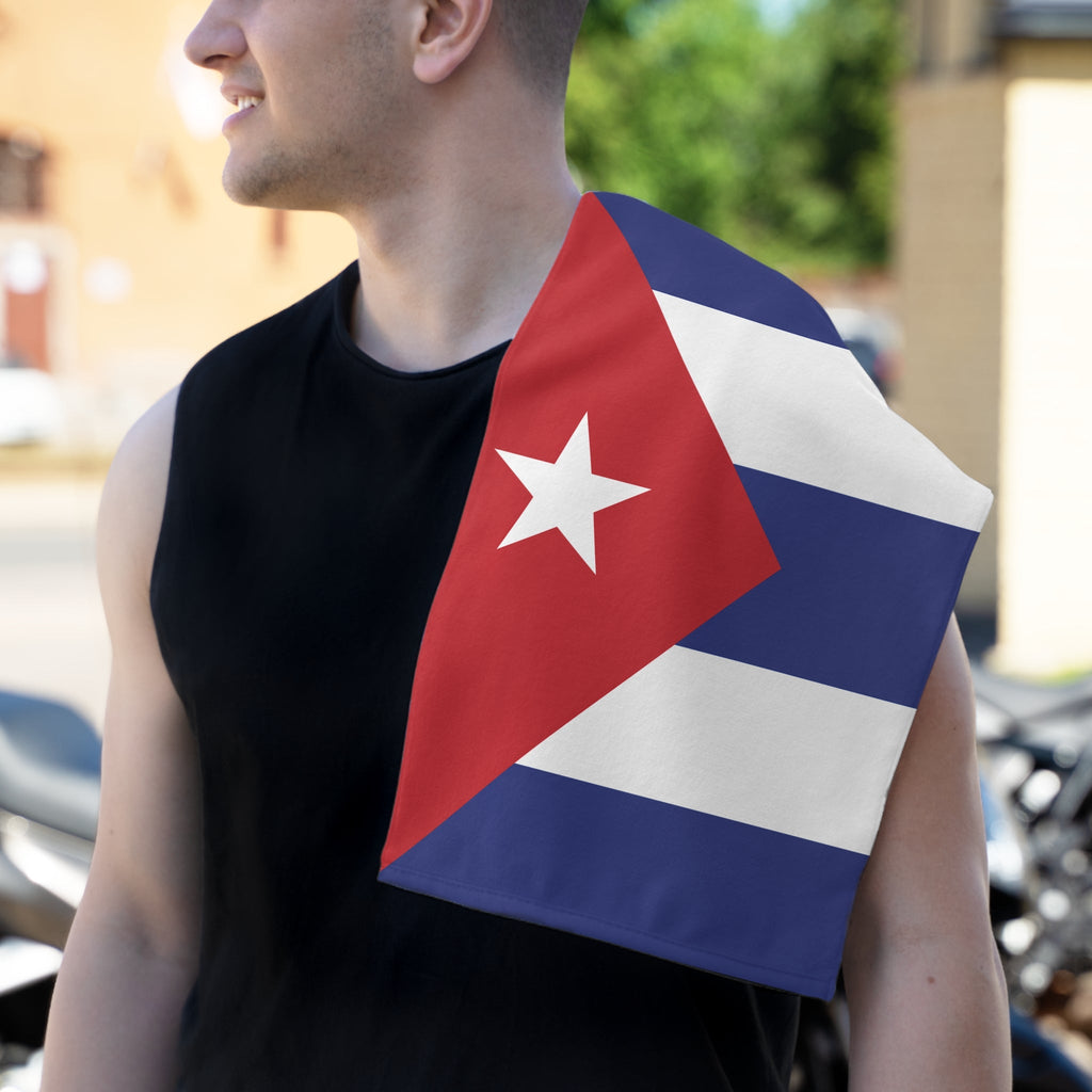 Cuba Flag Rally Towel Rally Towel La Vie Bien Cuba Flag Rally Towel
