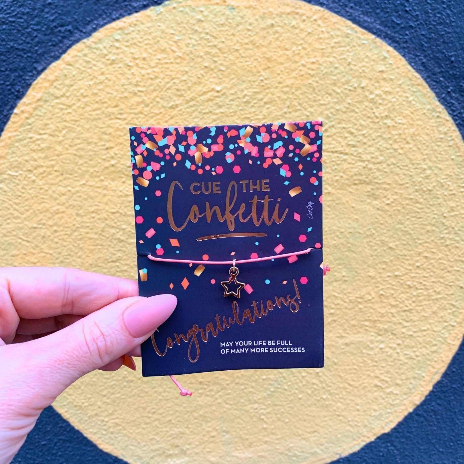 Cue the Confetti Congratulations Bracelet on a Gift Card | Star Charm Jewelry Bracelets La Vie Bien Cue the Confetti Congratulations Bracelet on a Gift Card | Star Charm Jewelry