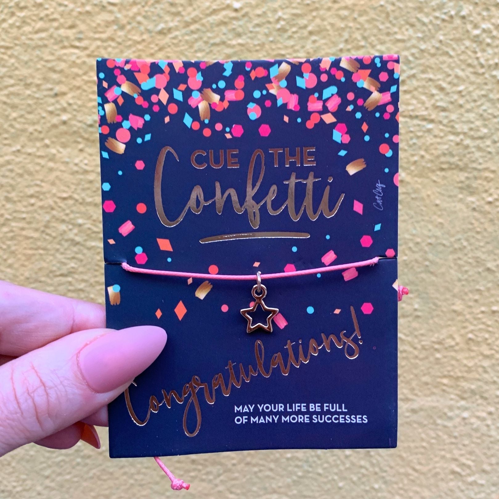 Cue the Confetti Congratulations Bracelet on a Gift Card | Star Charm Jewelry Bracelets La Vie Bien Cue the Confetti Congratulations Bracelet on a Gift Card | Star Charm Jewelry