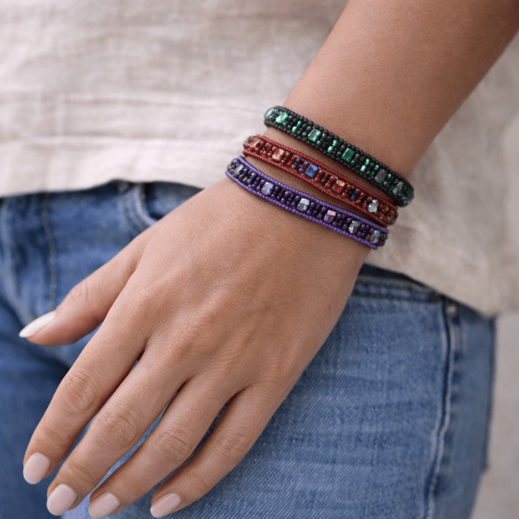 Cuero Bracelet with Magnetic Closure - Guatemala Bracelets La Vie Bien Cuero Bracelet with Magnetic Closure - Guatemala