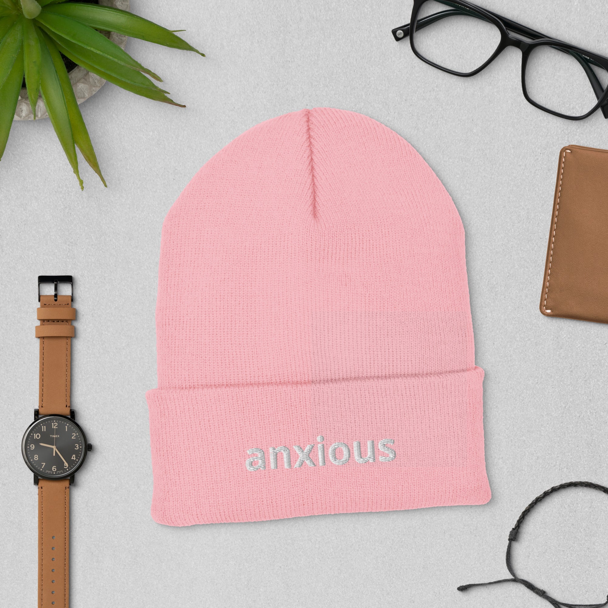 Anxious Cuffed Beanie