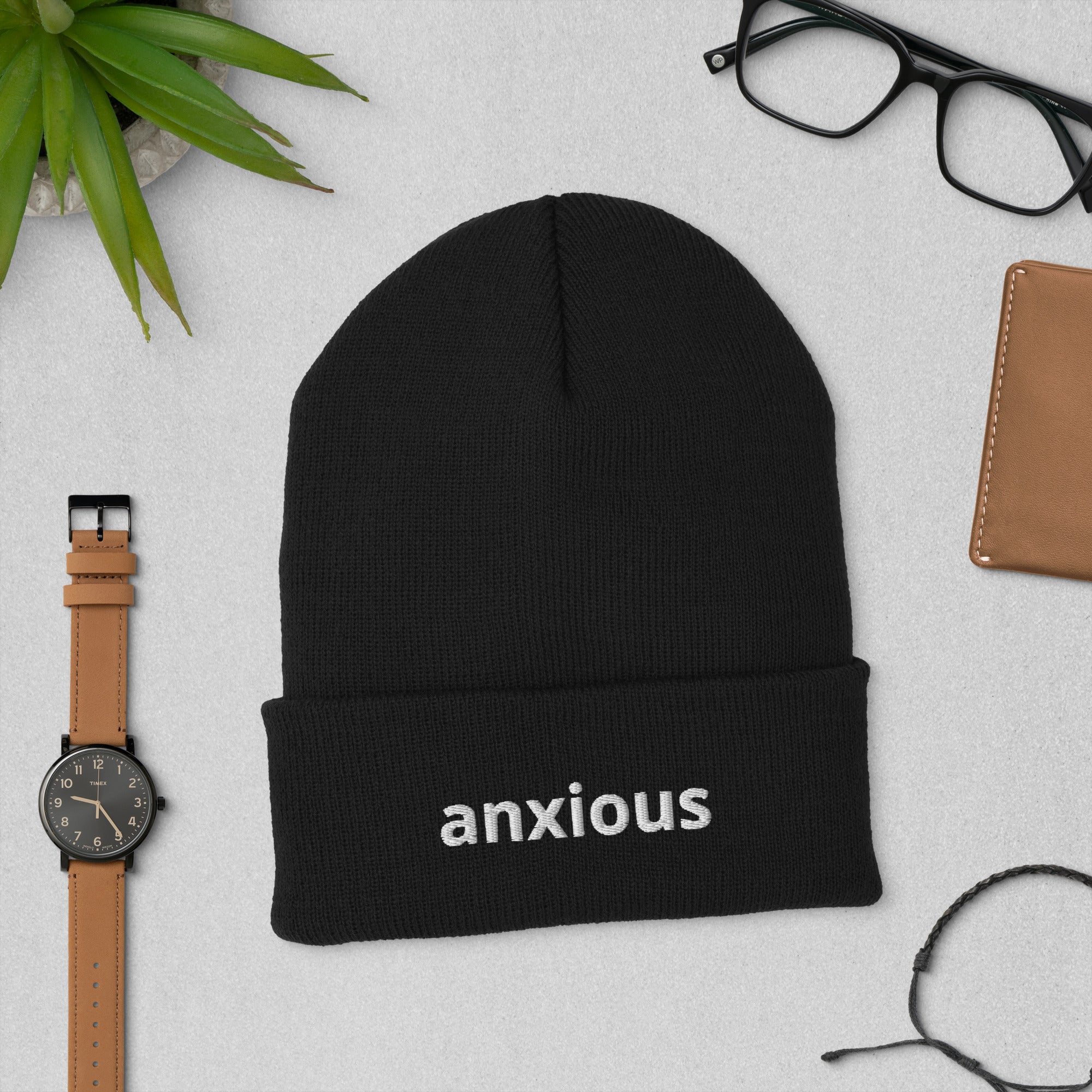 Anxious Cuffed Beanie