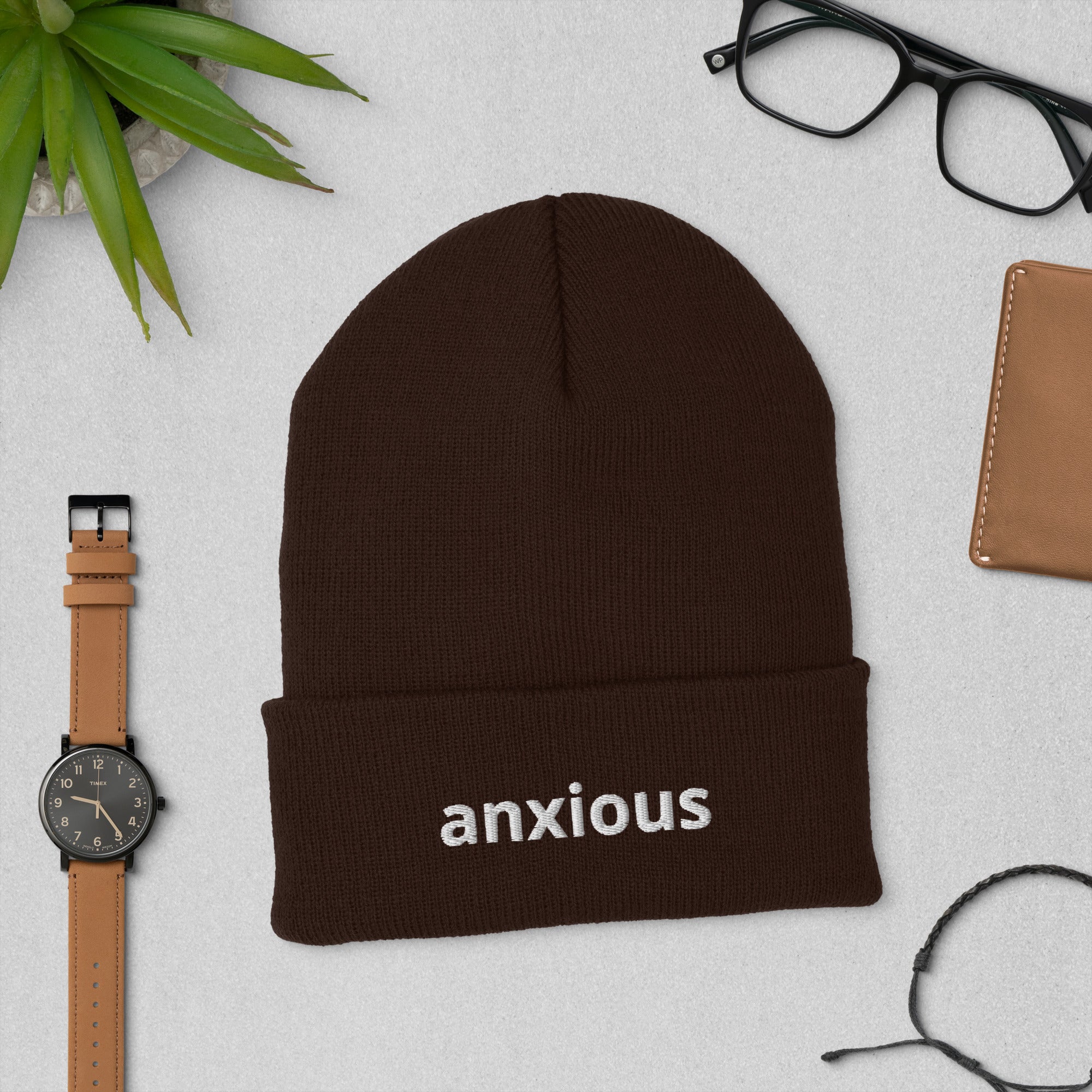 Anxious Cuffed Beanie