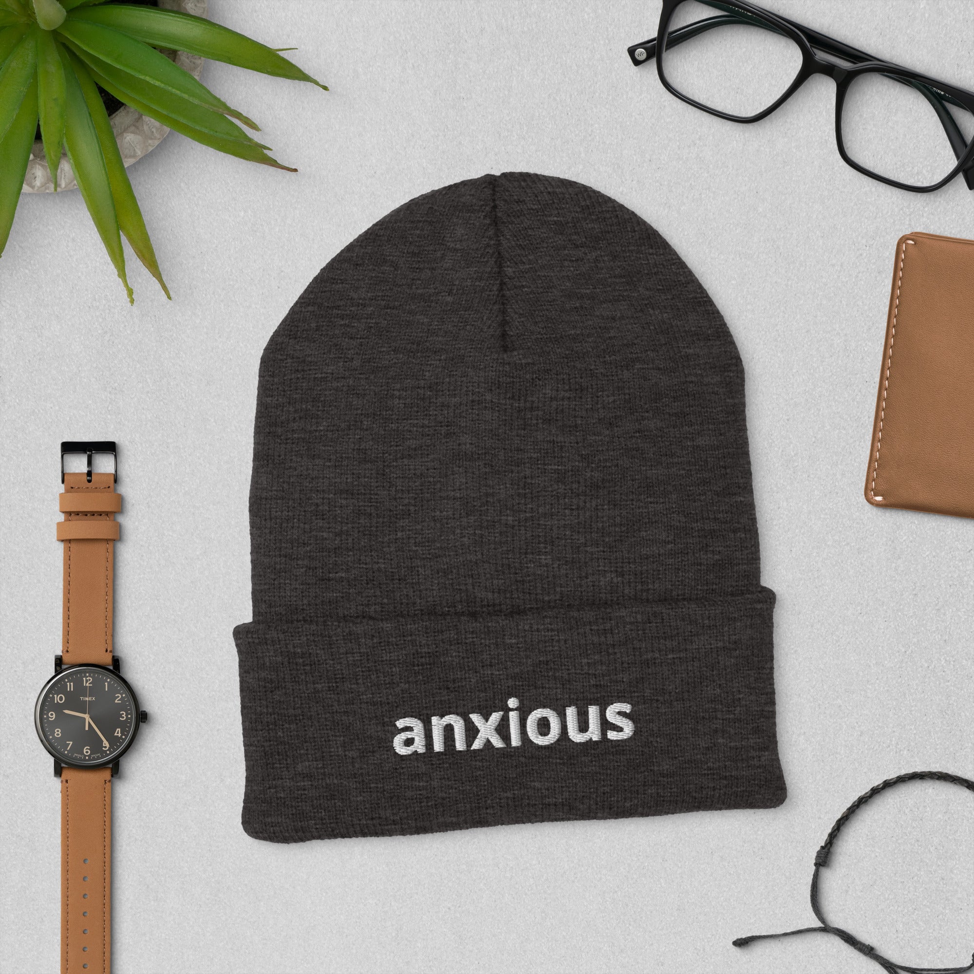 Anxious Cuffed Beanie