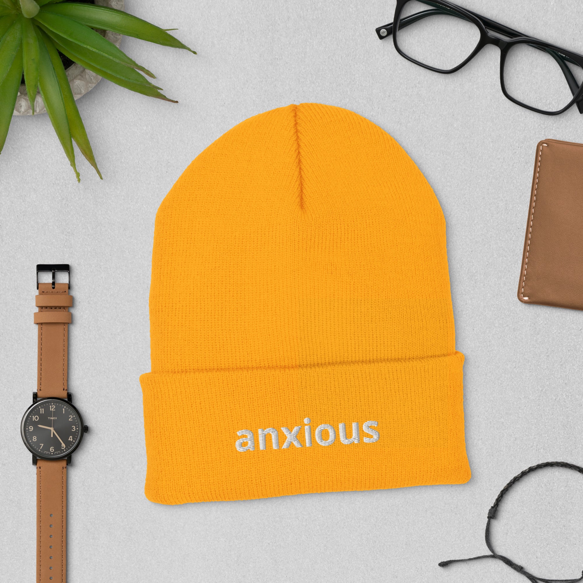 Anxious Cuffed Beanie