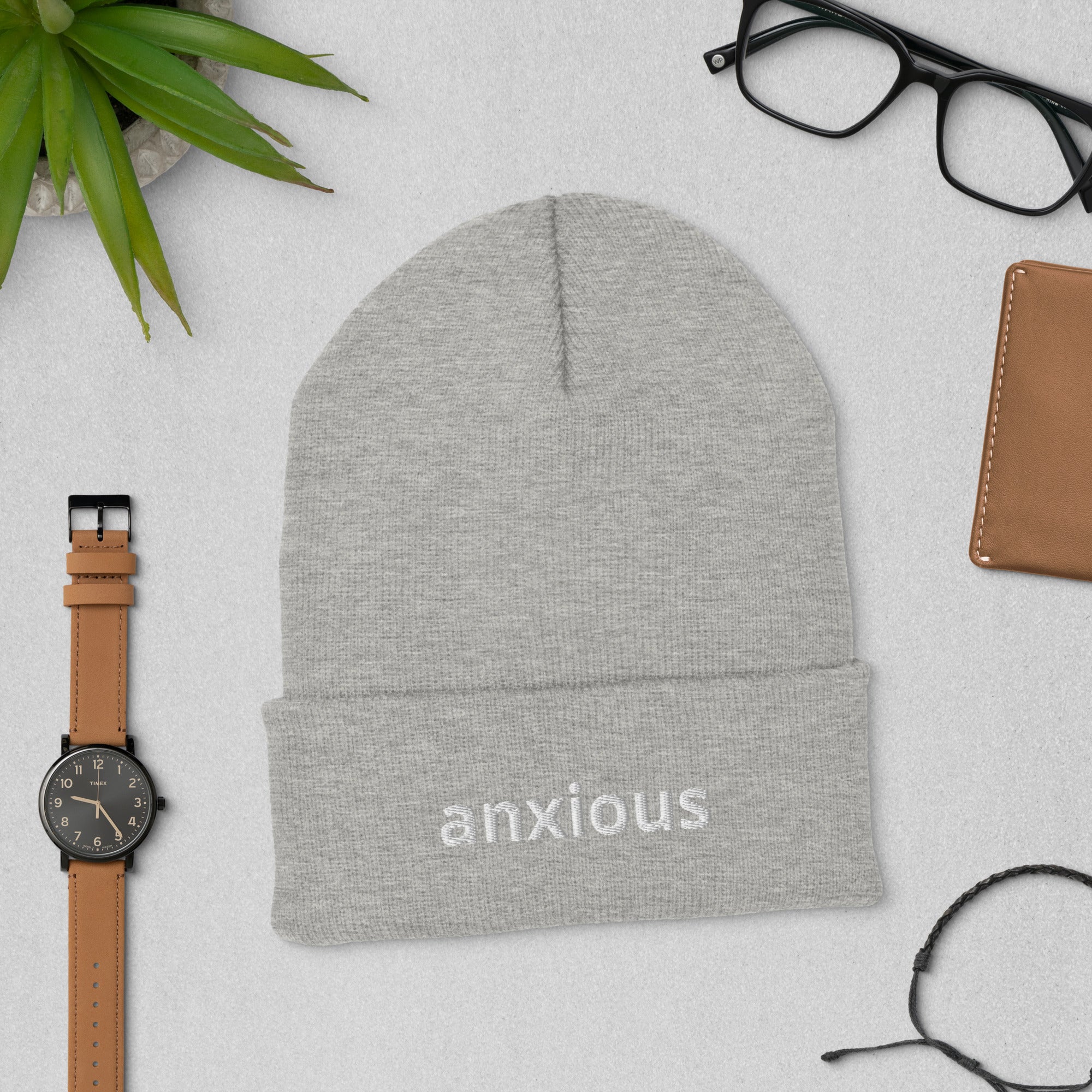 Anxious Cuffed Beanie