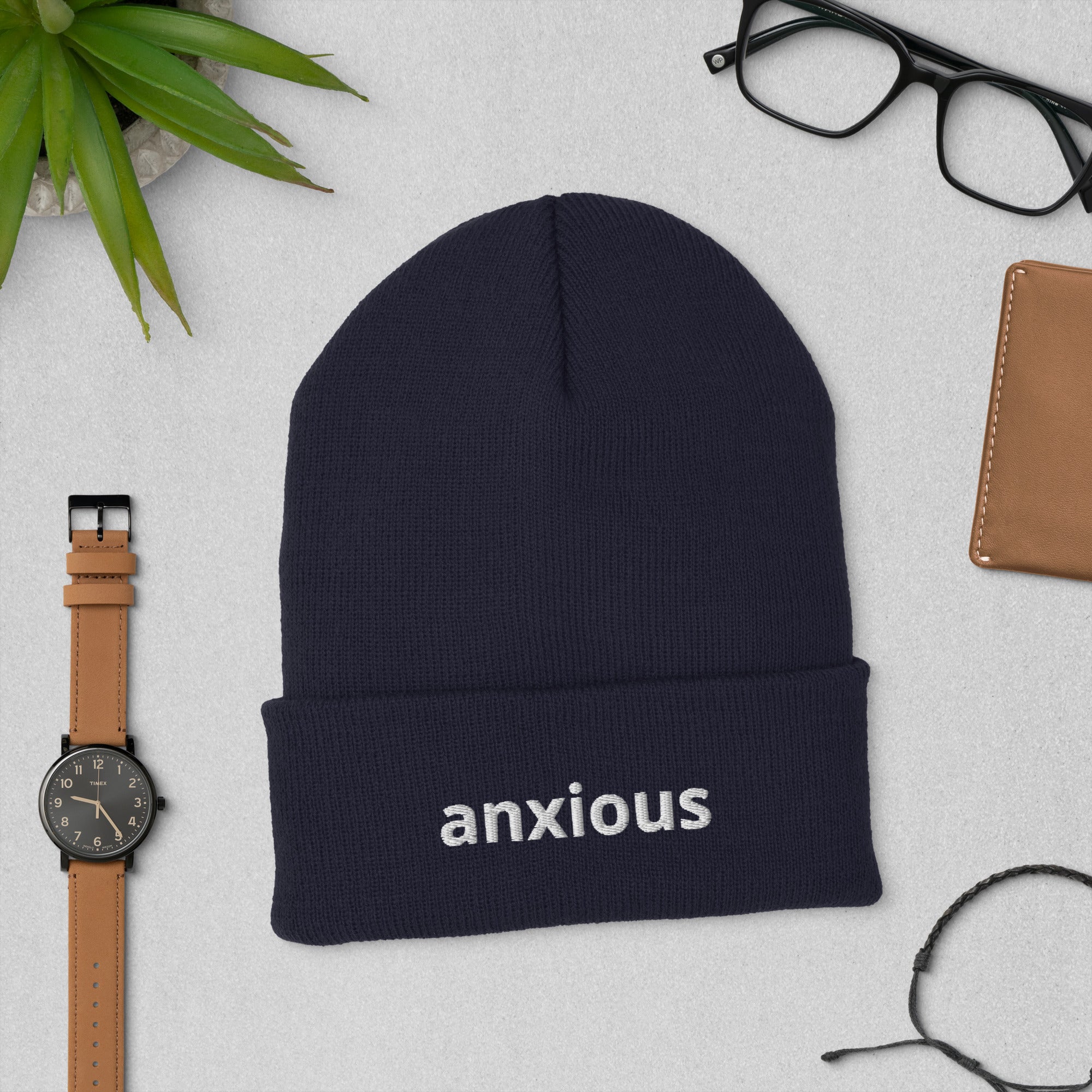 Anxious Cuffed Beanie
